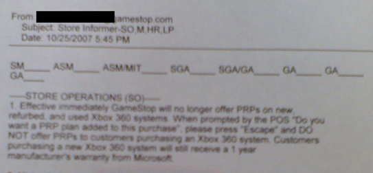 Gamestop No Longer Offering Xbox 360 Replacement Plans