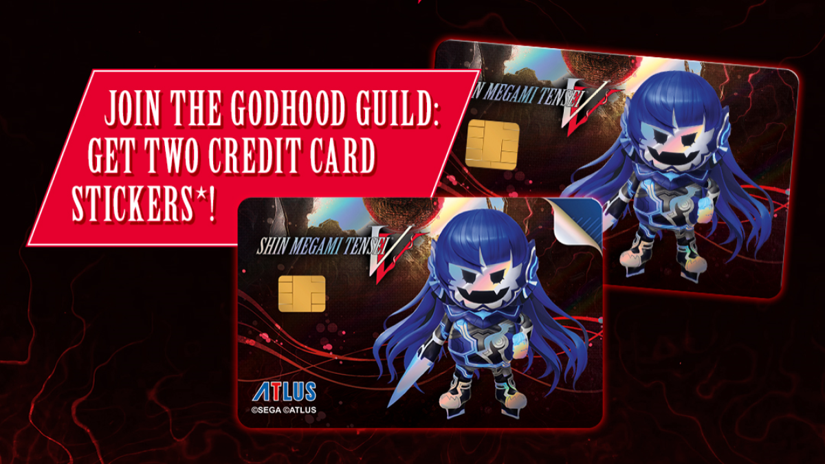 Atlus Presents SMT V: Vengeance Nahobeeho Credit Card Stickers as Offer