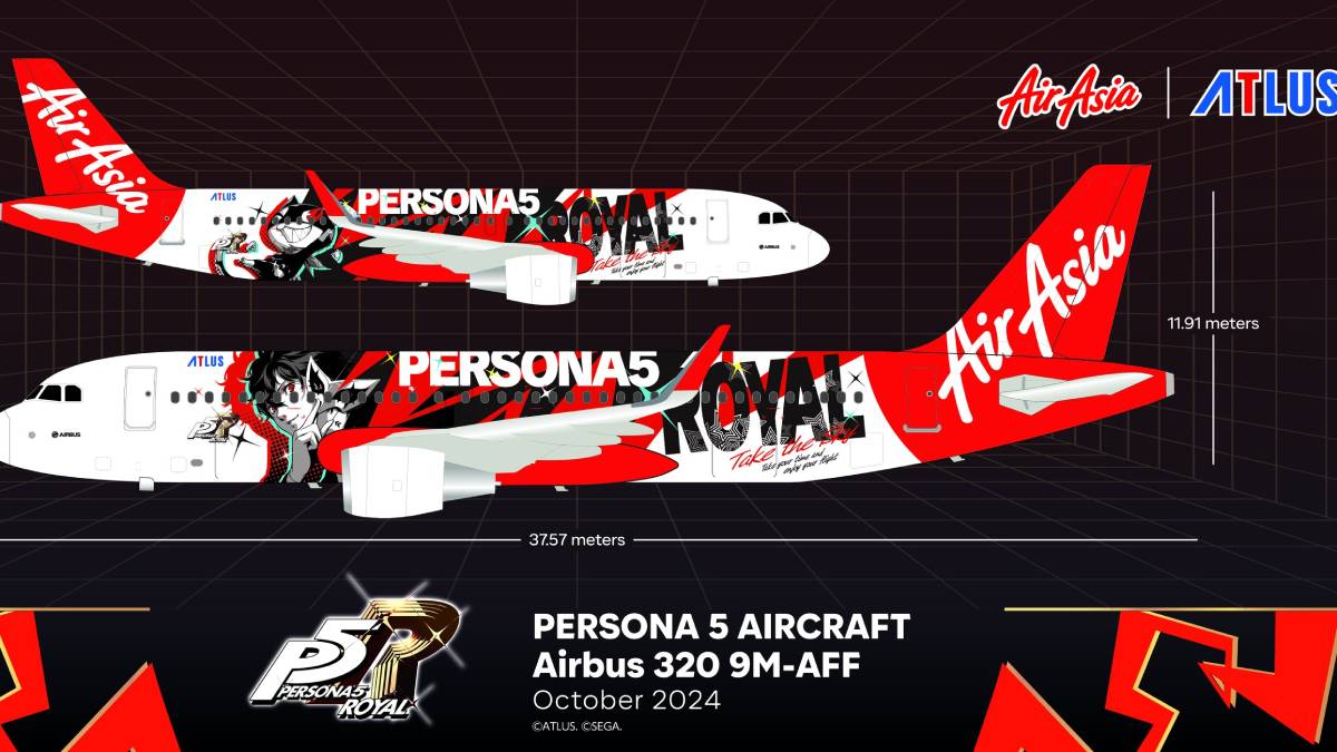 AirAsia’s Full Reveal of the Persona 5 Royal-themed Plane is Set for Next Month